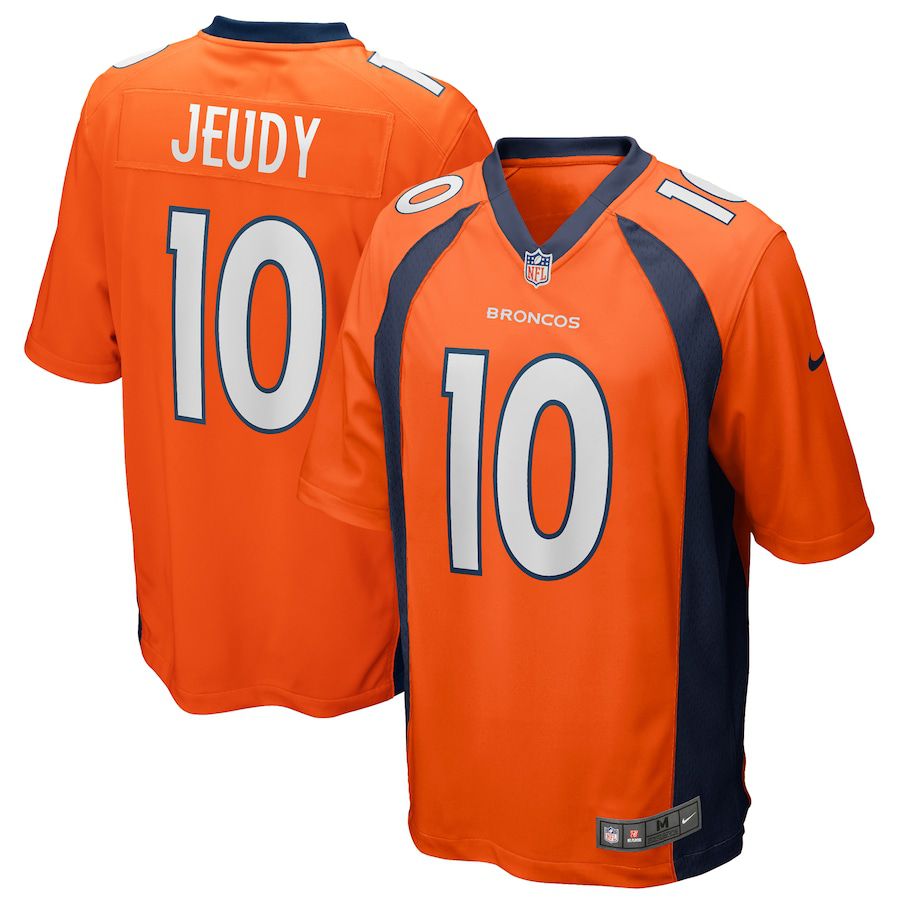 Men Denver Broncos #10 Jerry Jeudy Nike Orange Game NFL Jersey->denver broncos->NFL Jersey